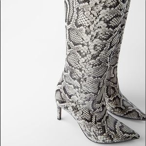 zara bottines serpent